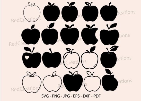 20 Apple, School, Teacher, Fruit: A Versatile Collection for Creativity and Learning