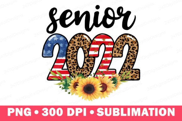 2022 Leopard Senior PNG US American Flag