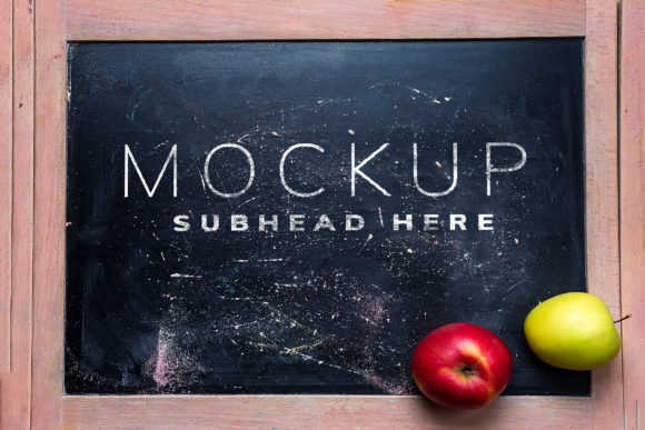 Apple and Mockup Chalkboard: A Back to School Combo