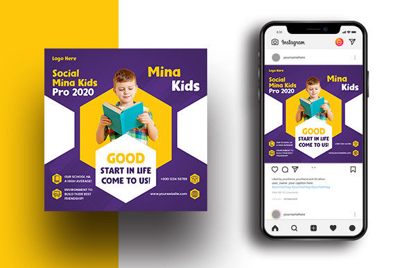 Education Social Media Post Template for Effective School Communication