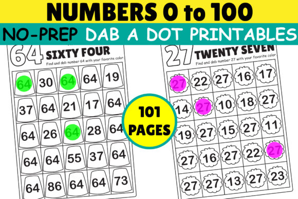 Find and Dab a Dot 0 to 100 Numbers: A Fun Way to Learn Numbers