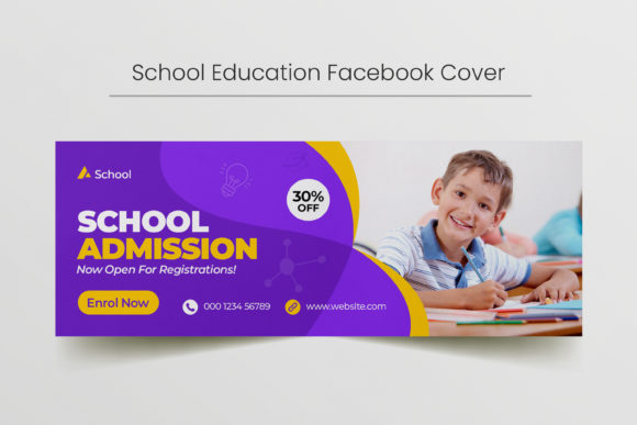Kids Education Facebook Cover Template