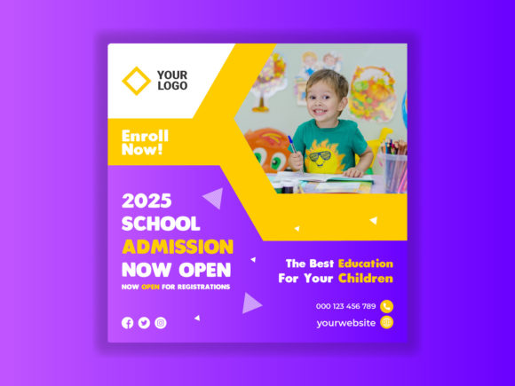 Kids Education Social Media Post Banner: A Powerful Tool for School Promotion