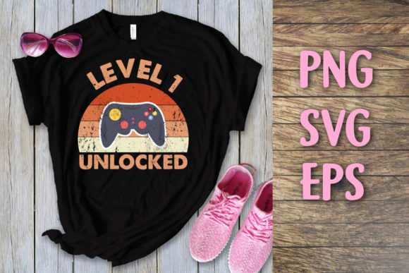 Level 1 Unlocked Vintage Birthday Svg: A Versatile Design for Print on Demand